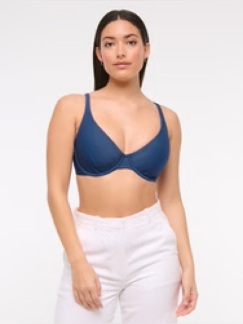 Abercrombie & Fitch Navy Underwire Bikini Top Curve Love Large like new